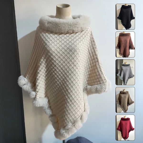 Sofia Fur Collar Cape